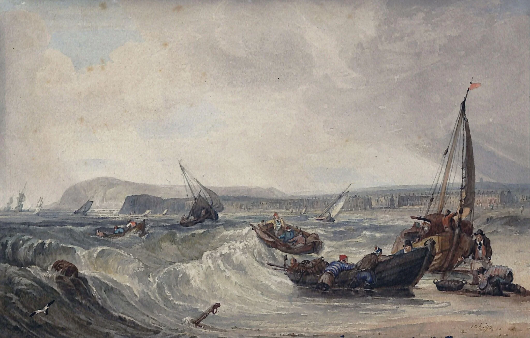Sandown Bay on the Isle of Wight, with Dunnose Point in the distance