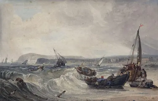 Sandown Bay on the Isle of Wight, with Dunnose Point in the distance
