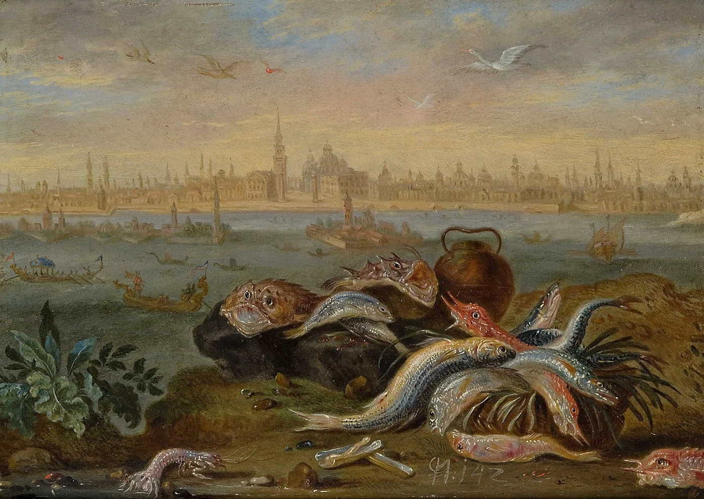 Ansichten aus den vier Weltteilen mit Szenen von Tieren: Venedig, by Ferdinand van Kessel the Elder, unspecified, 1682