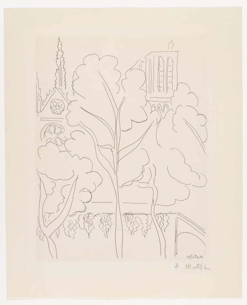 Untitled, by Henri Matisse, ink, 1937