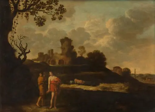 Arcadian Landscape with Herdsmen and Cattle