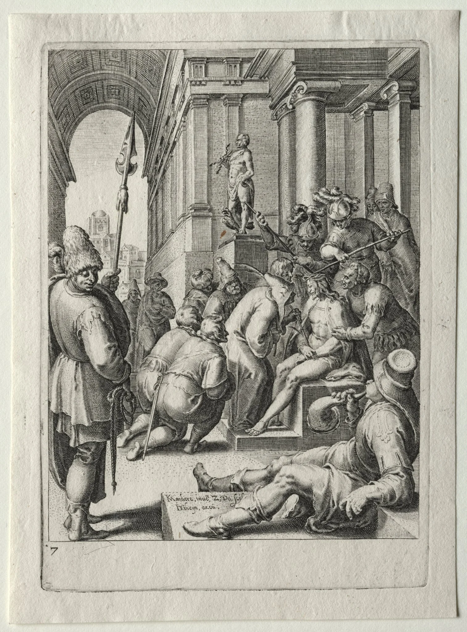 Passion Set:  Christ  Crowned with Thorns, by Zacharias Dolendo, 1597