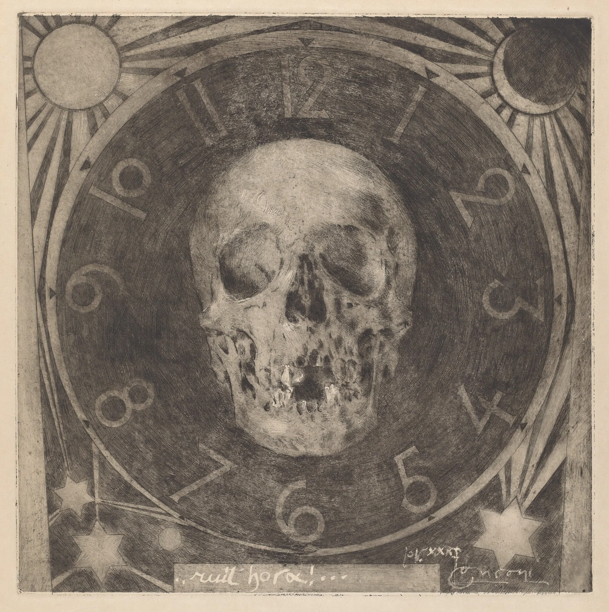 Ruit Hora (Fleeting Time), by Luigi Conconi, ink, 1893