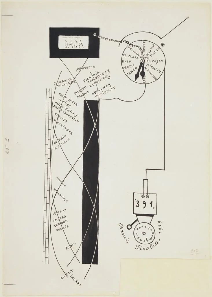 Untitled, by Francis Picabia, graphite, 1919