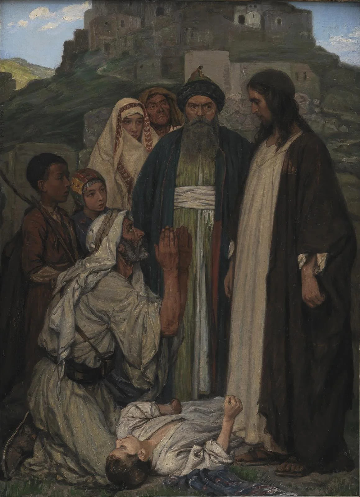 Christ Cures the Lunatic Child, by Unknown, 1891