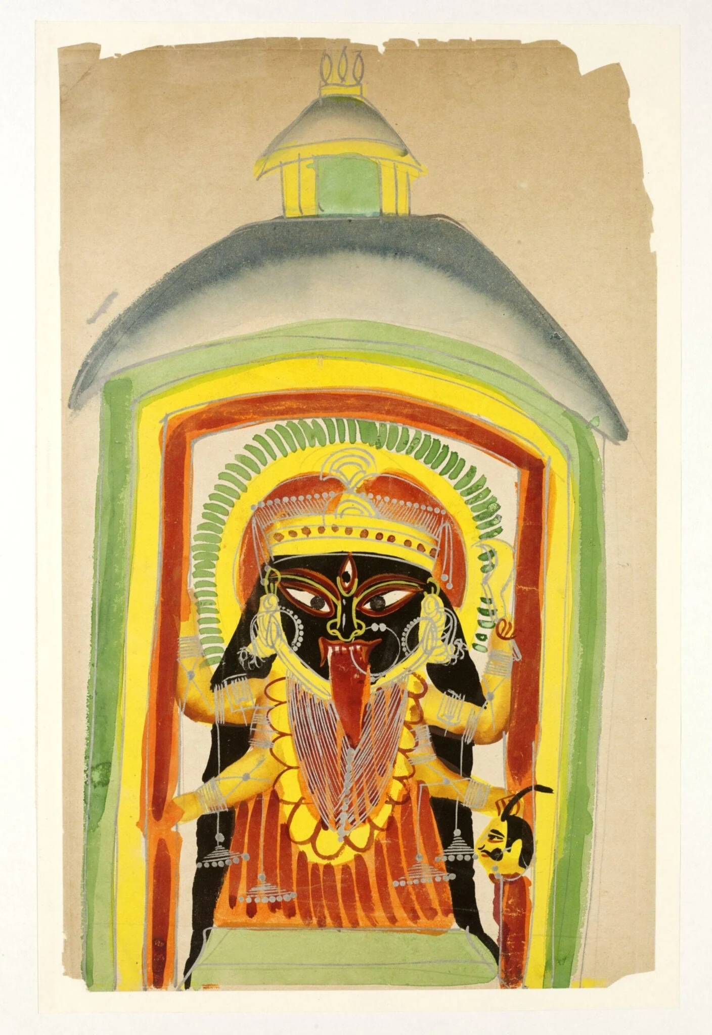 Kali, by Unknown, paint, 1890