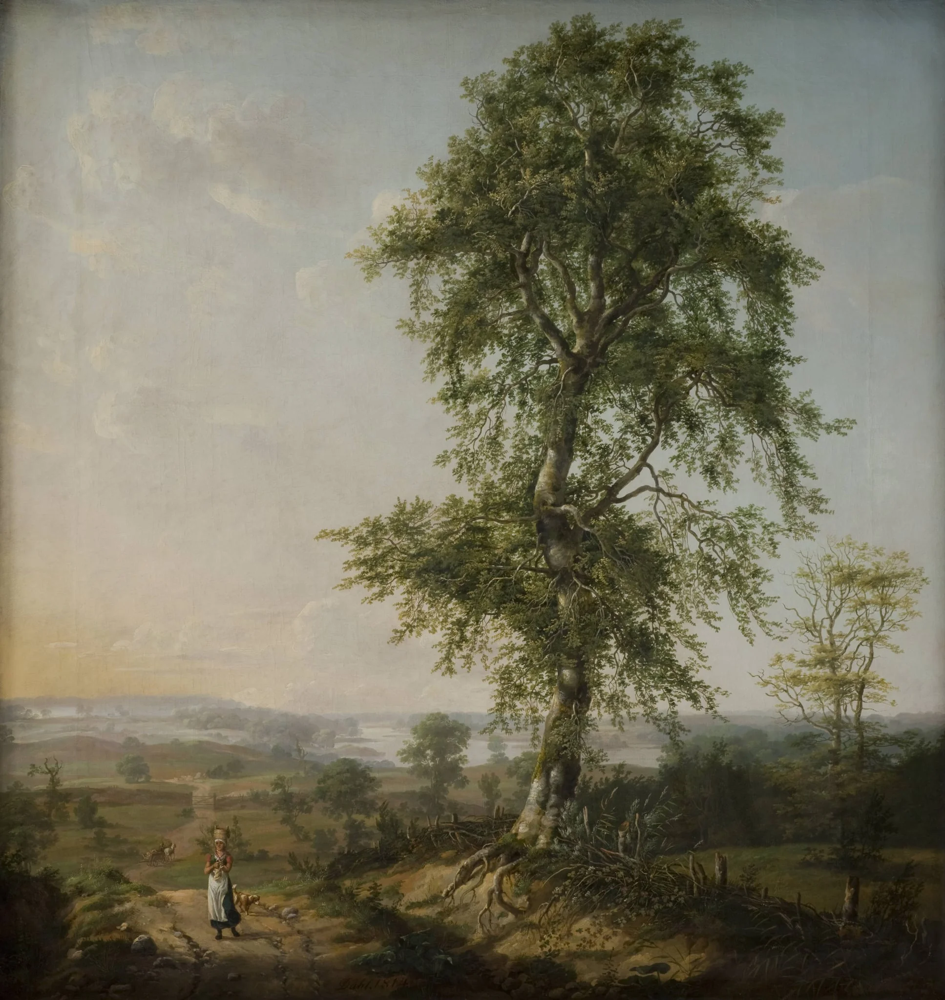 Landscape with a Big Tree, by Unknown, unspecified, 1814