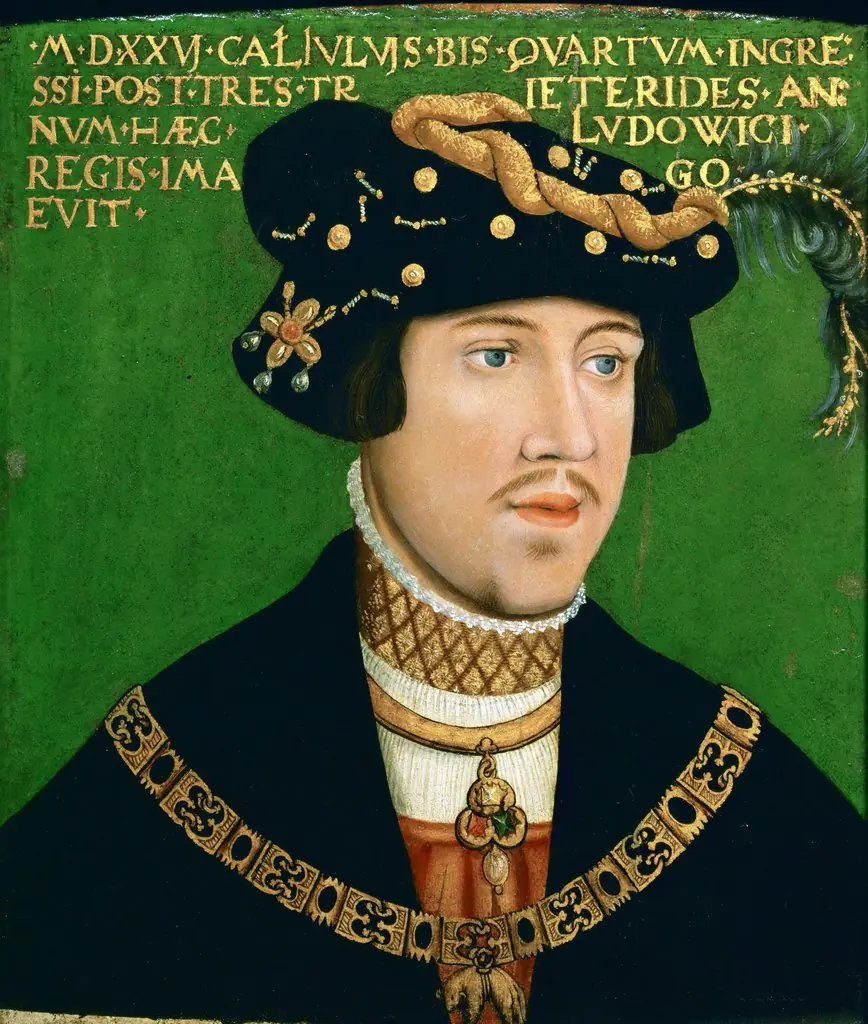 Portrait of Louis II, king van Hungary