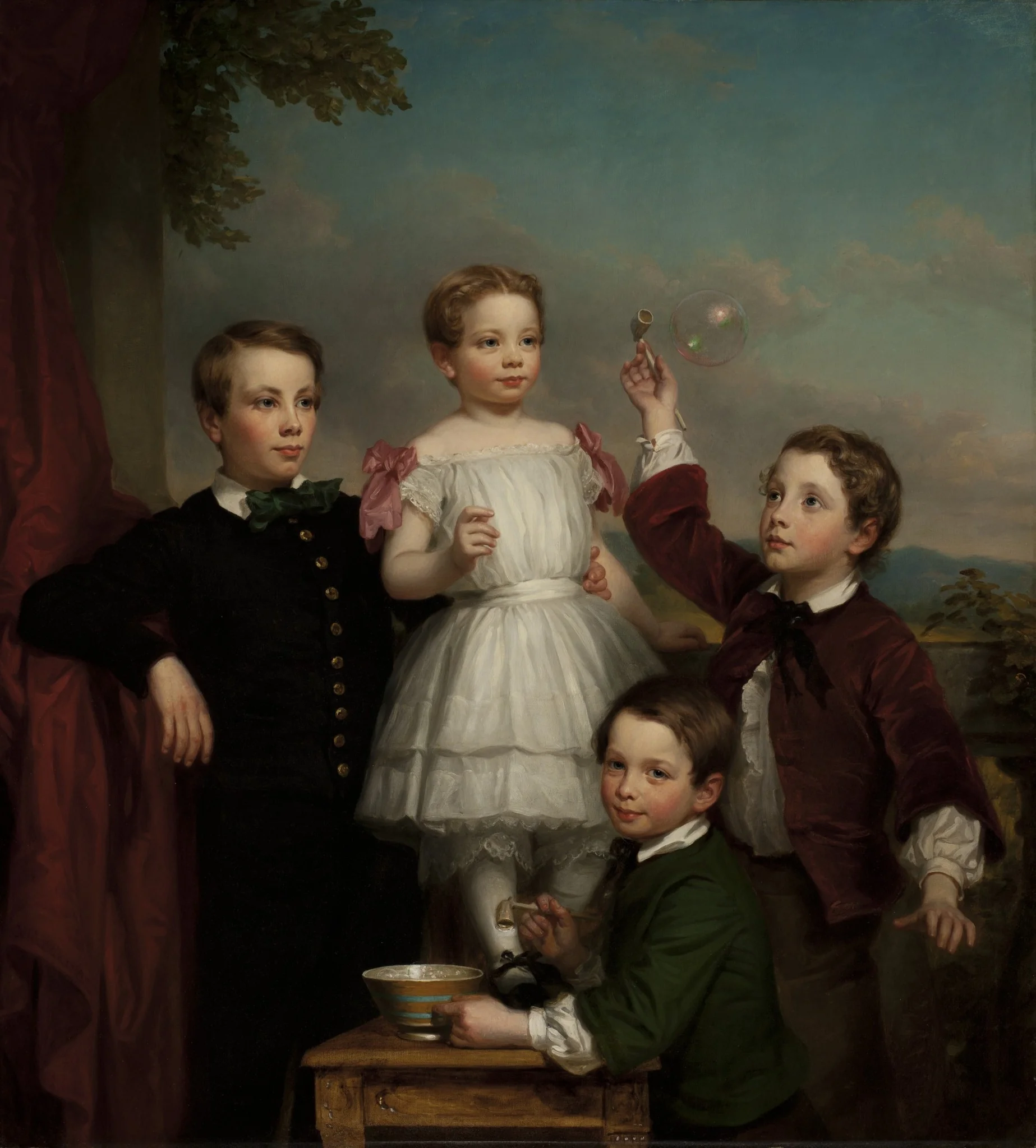Portrait of Children, by George Augustus Baker, unspecified, 1853