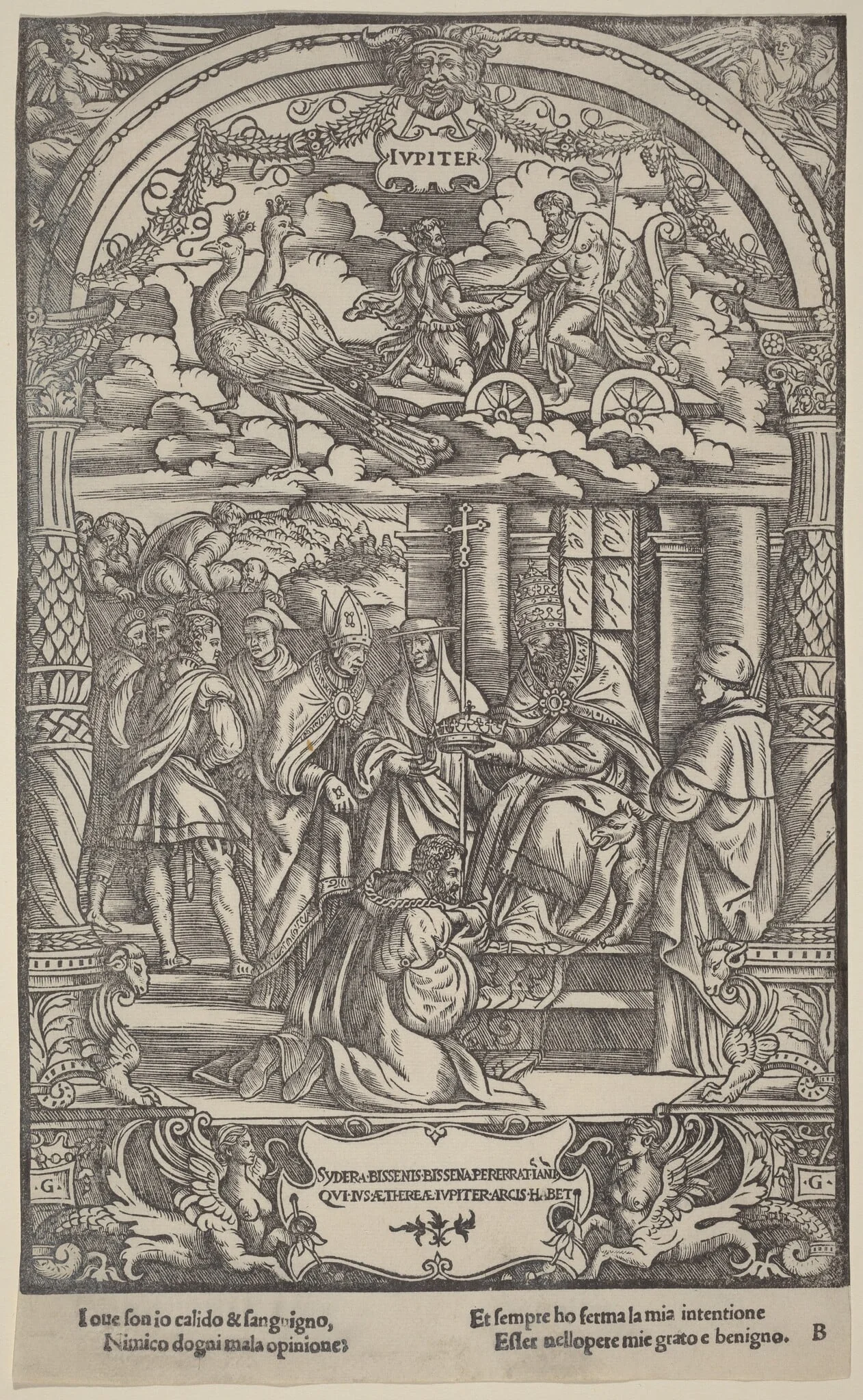 Jupiter, by Gabriele Giolito de' Ferrara, ink, 1534