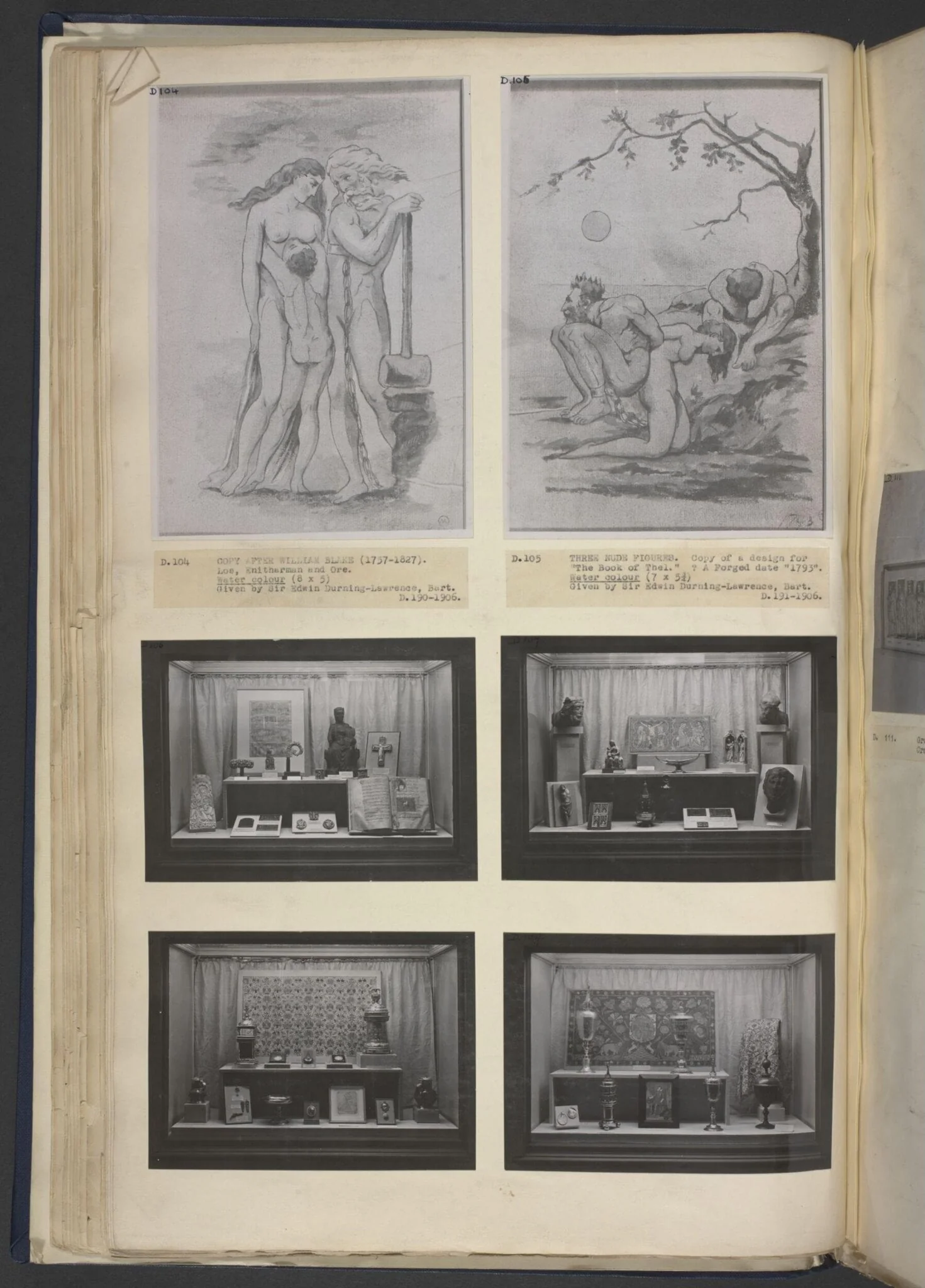 Original drawing for an illustration to 'The Book of Thel'