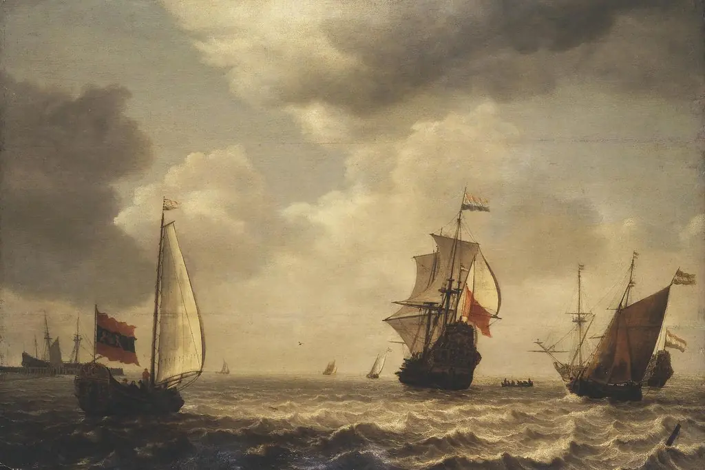Stormy Sea with Sailing Ships