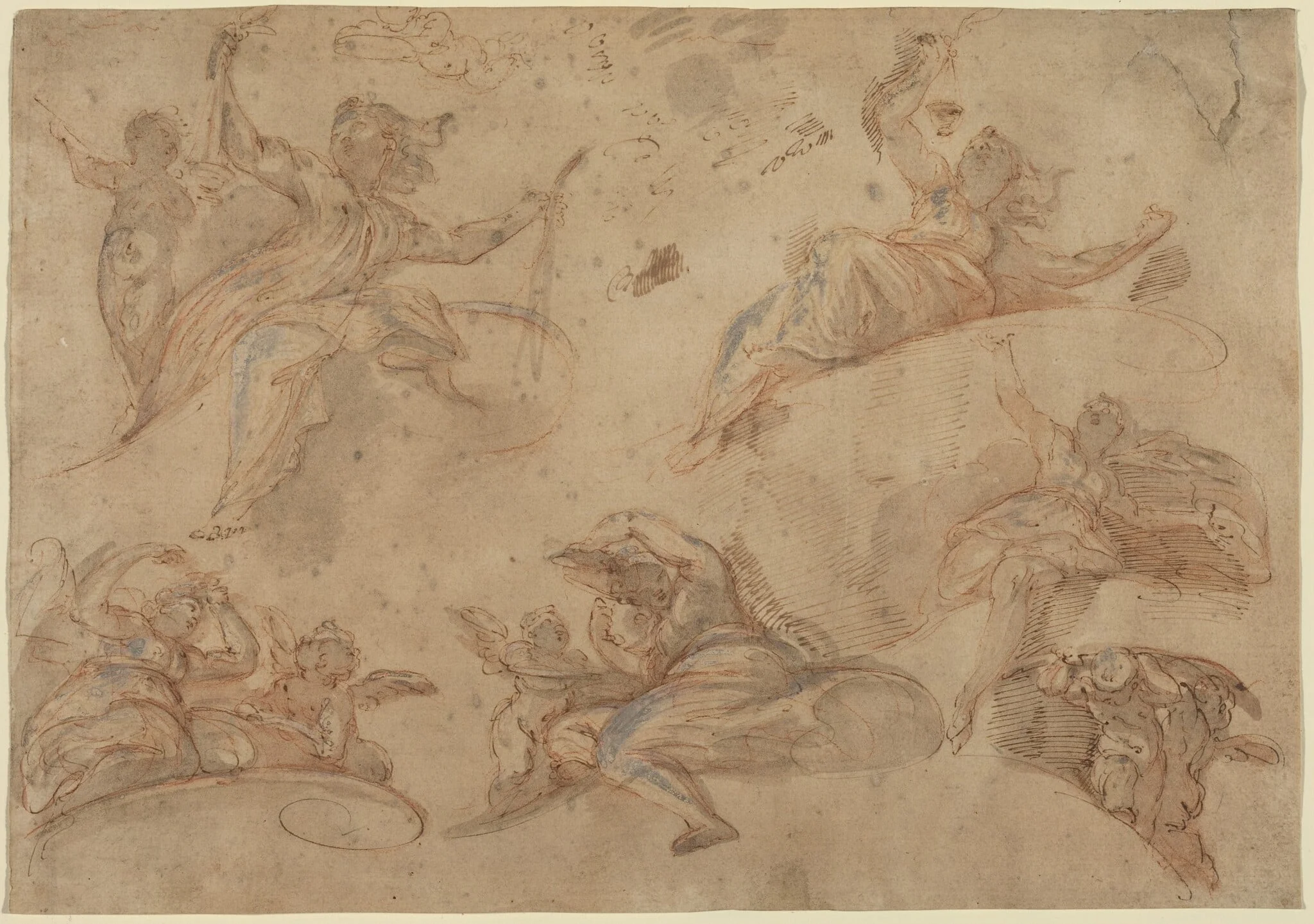 Allegorical Figures Seen from Below