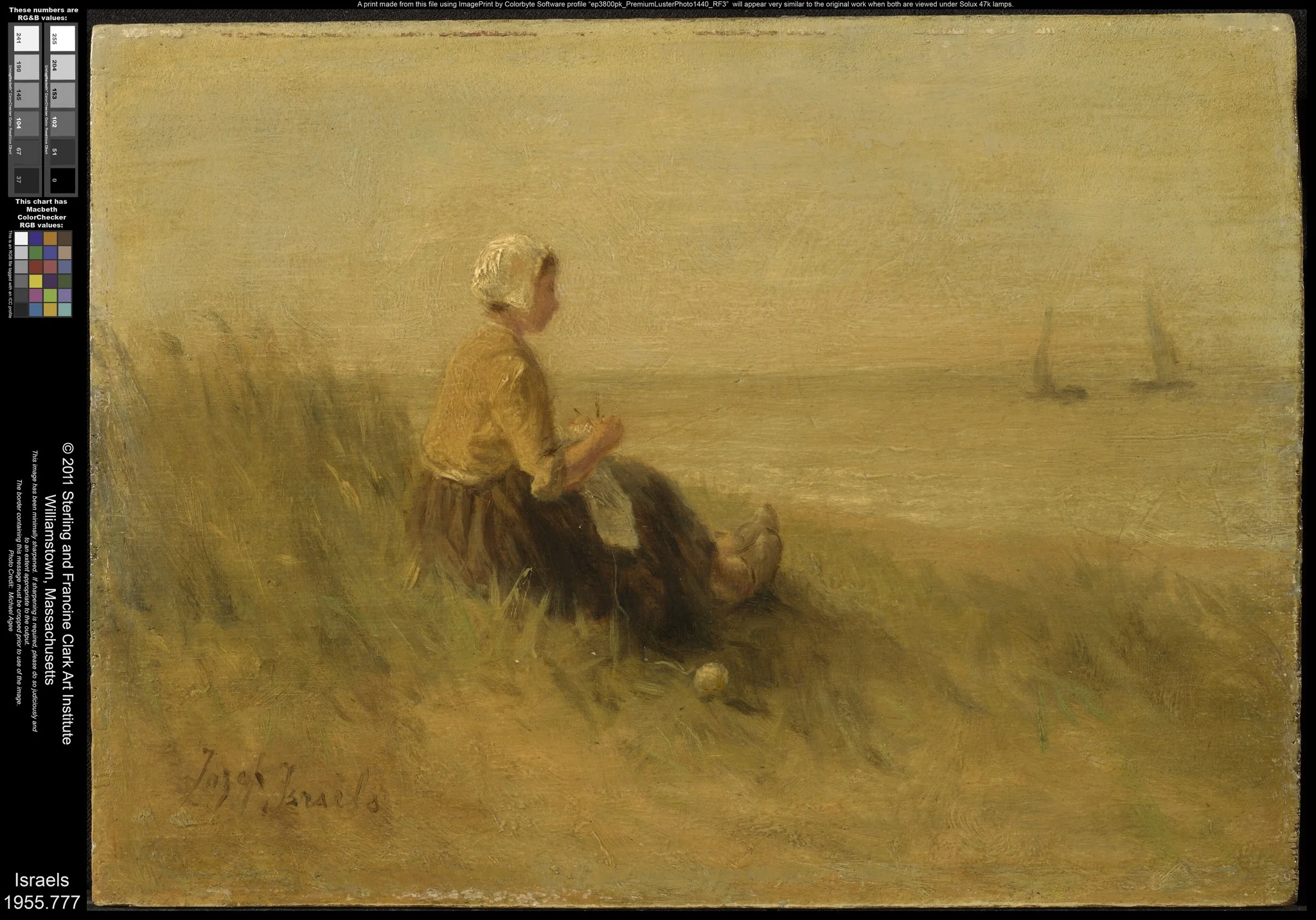 Woman on the Shore, by Jozef Israëls, oil, 1874