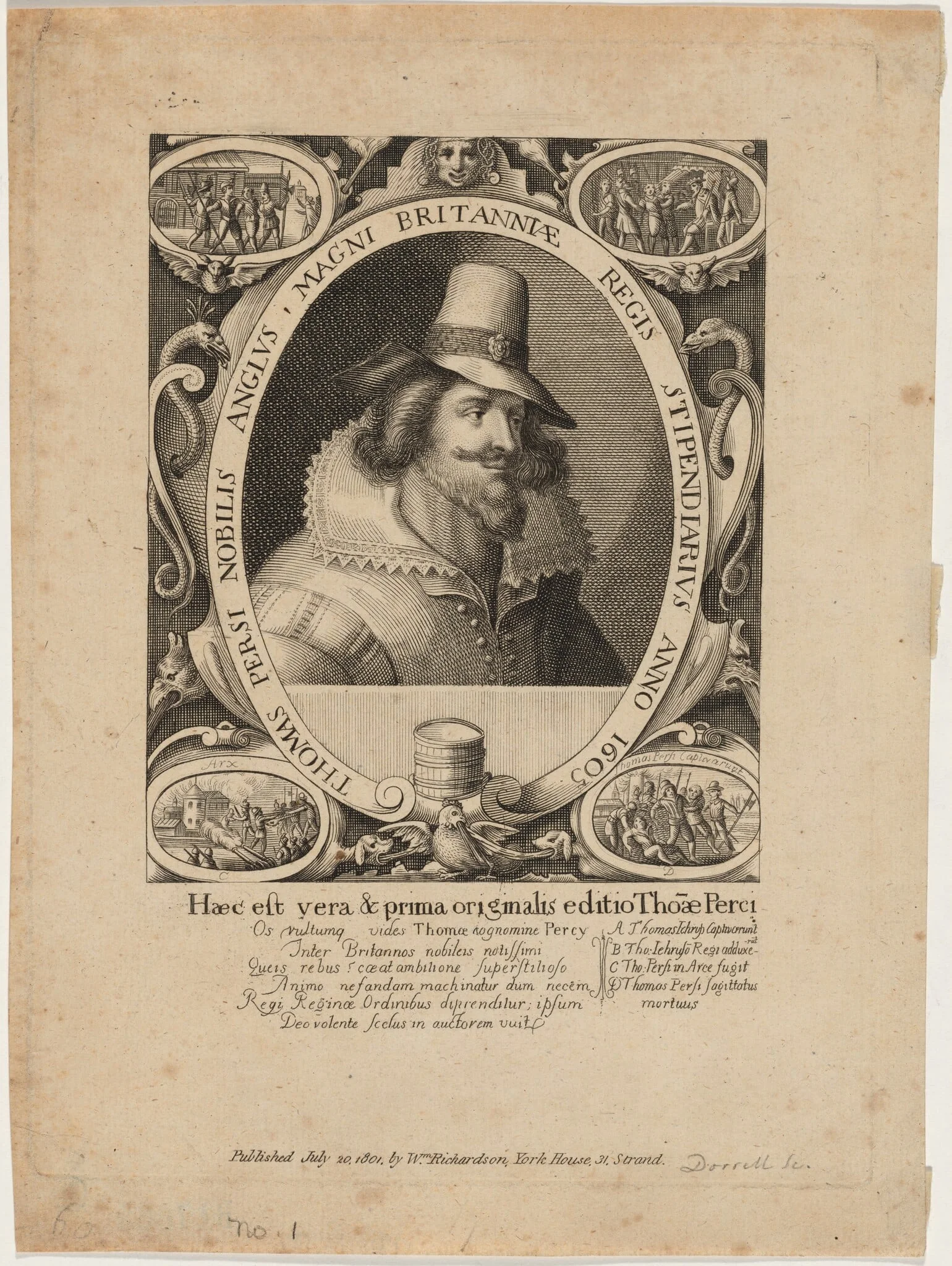 Thomas Percy, by Unknown 19th Century, 1605
