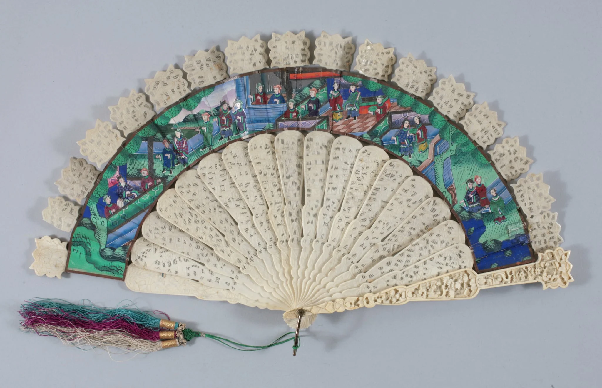 Eventail plié, by Unknown, unspecified, 1860