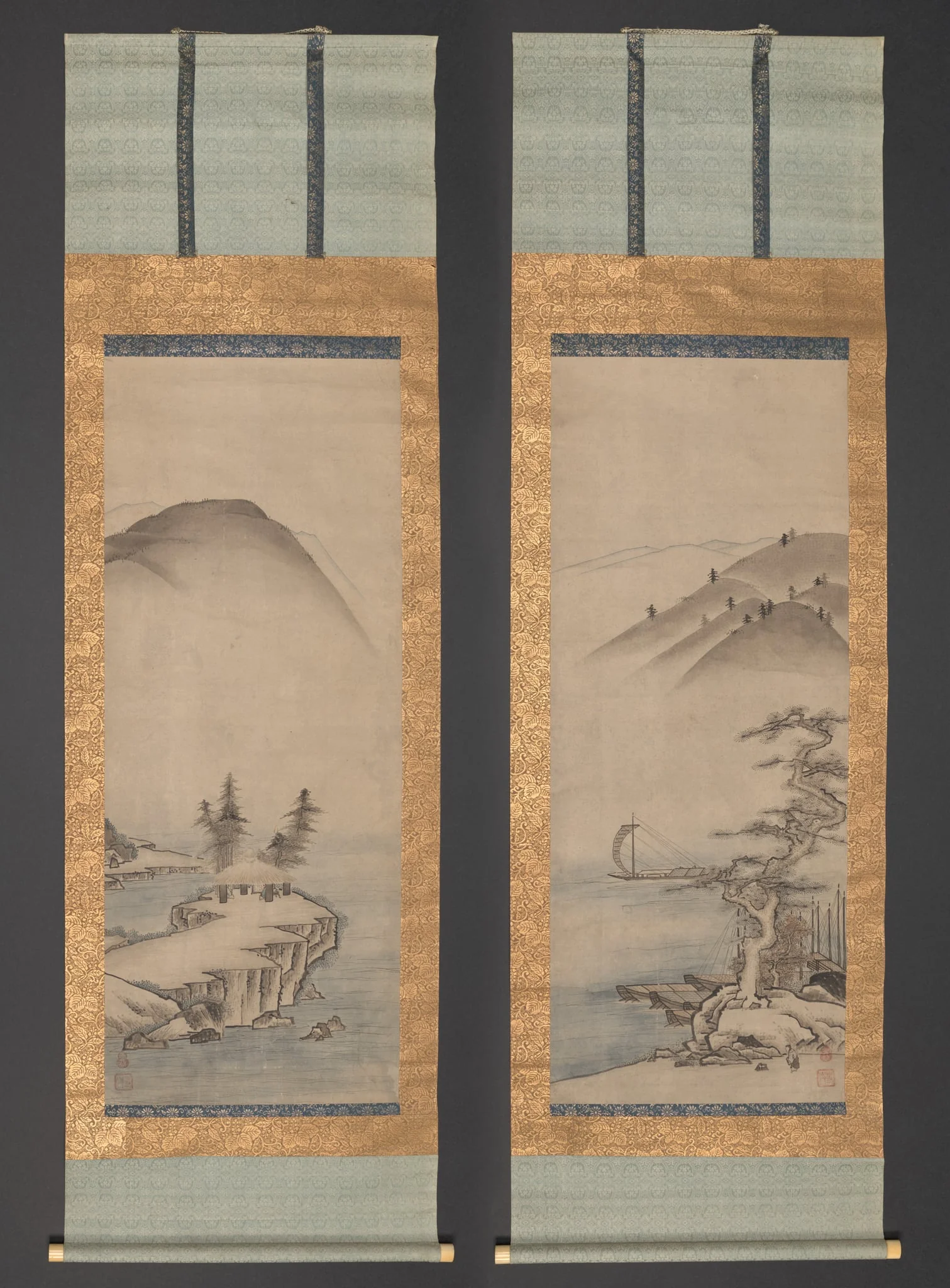 Landscapes, by Unkoku Tōyo, unspecified, 1604