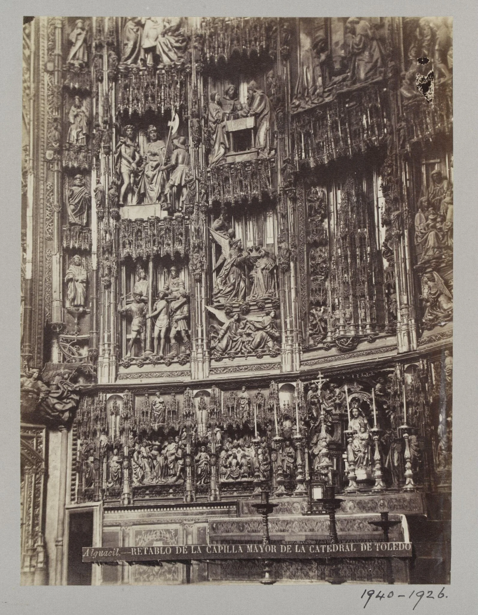 Altarpiece in Toledo Cathedral, Spain, by Casiano Alguacil Blázquez, photographic, 1850