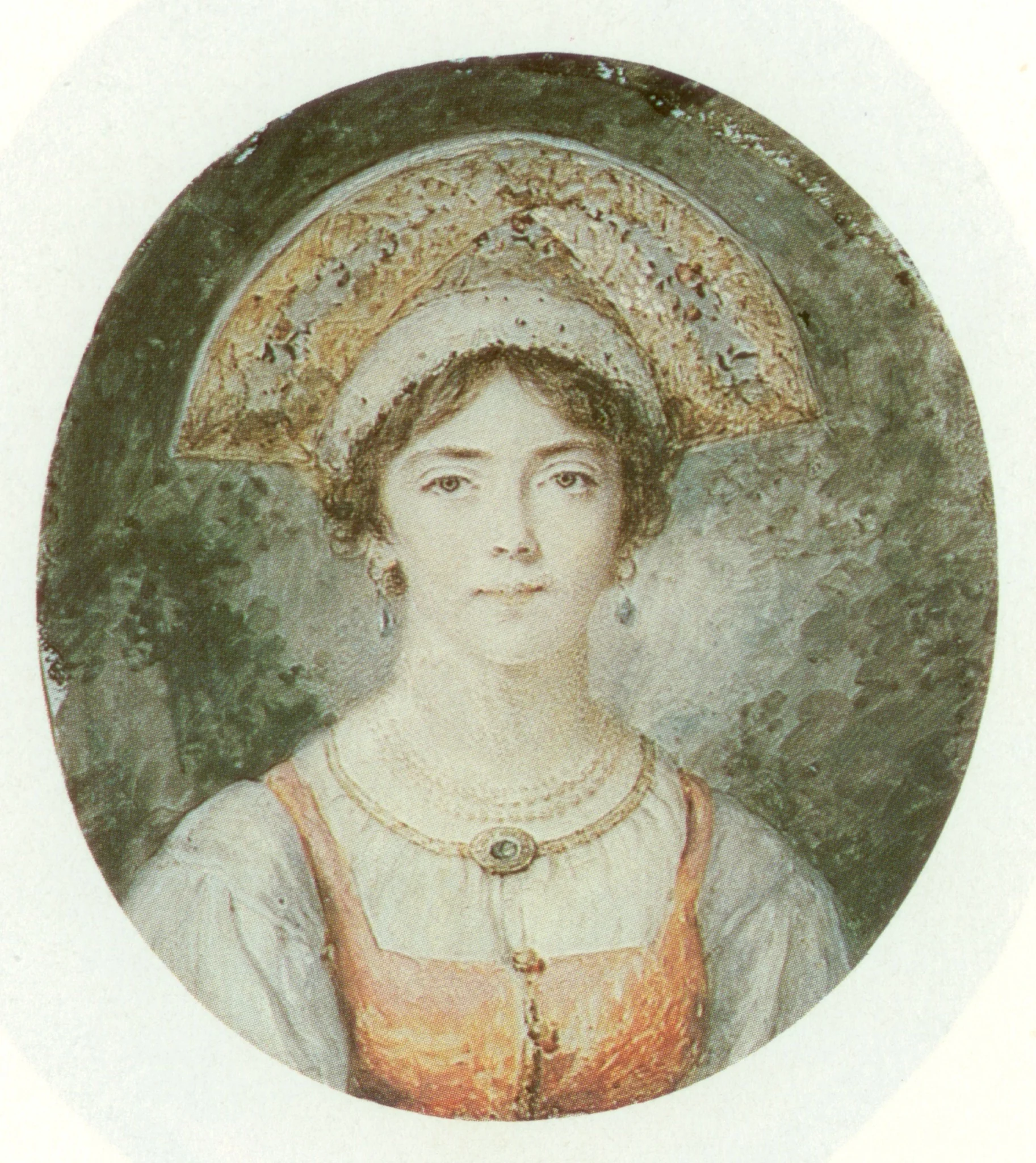 Wife Charlotta in Russian dress, by Augustin Ritt, unspecified, 1800
