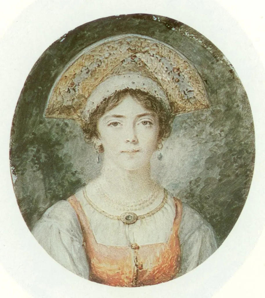 Wife Charlotta in Russian dress