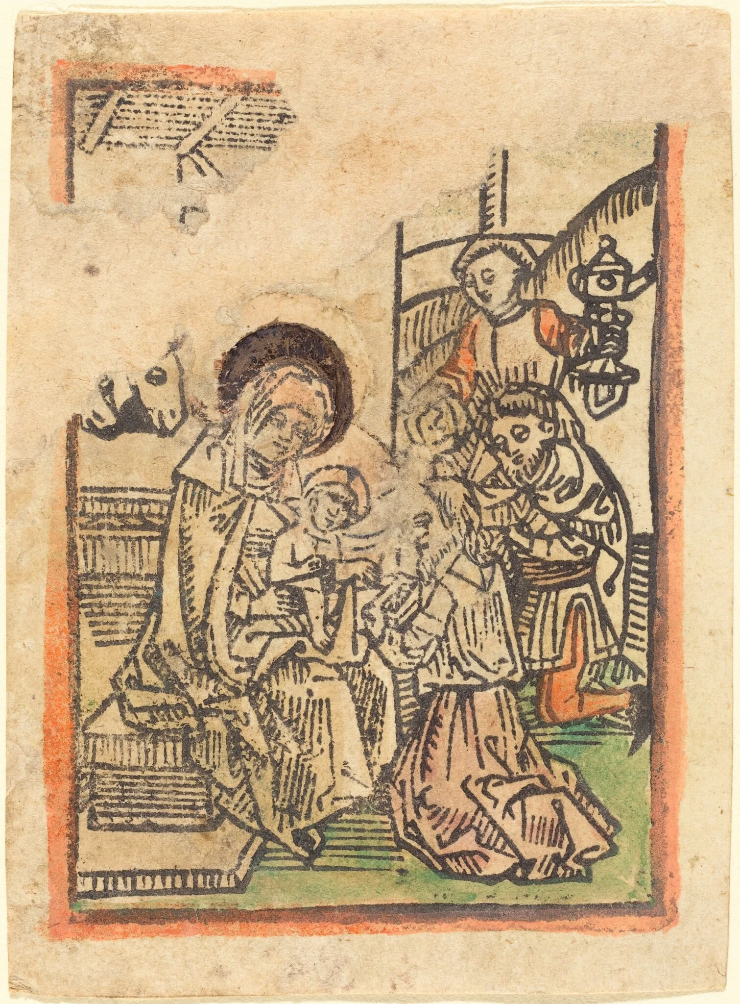 The Adoration of the Magi, by German 15th Century, ink, 1485