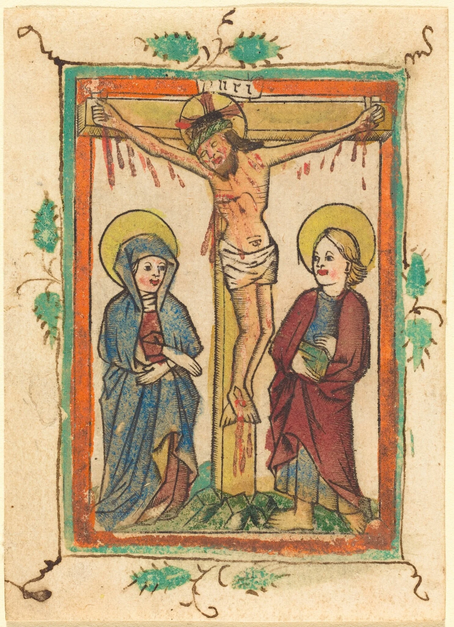 The Crucifixion, by Master of the Dutuit Mount of Olives, ink, 1460
