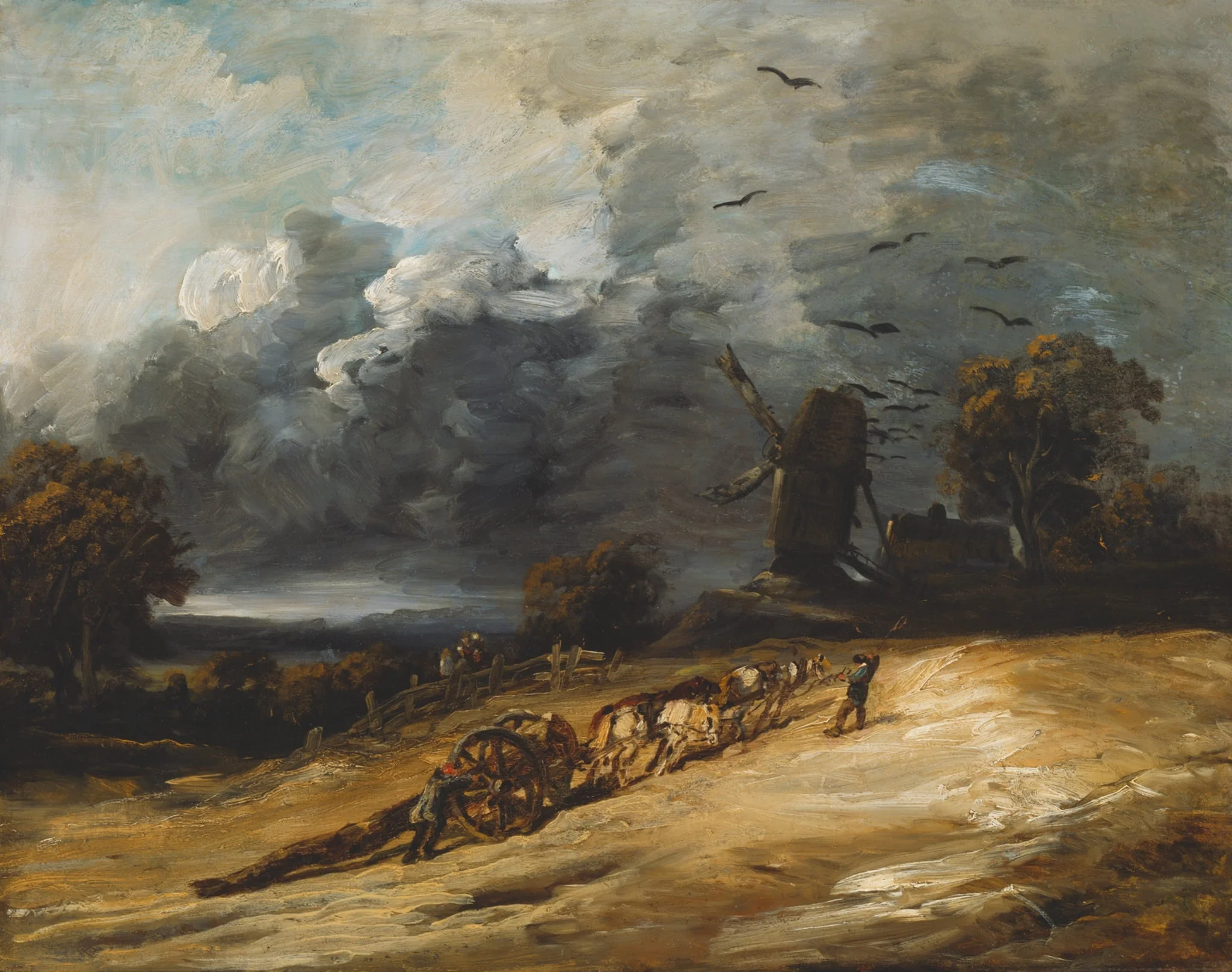 The Storm, by Georges Michel, oil, 1814