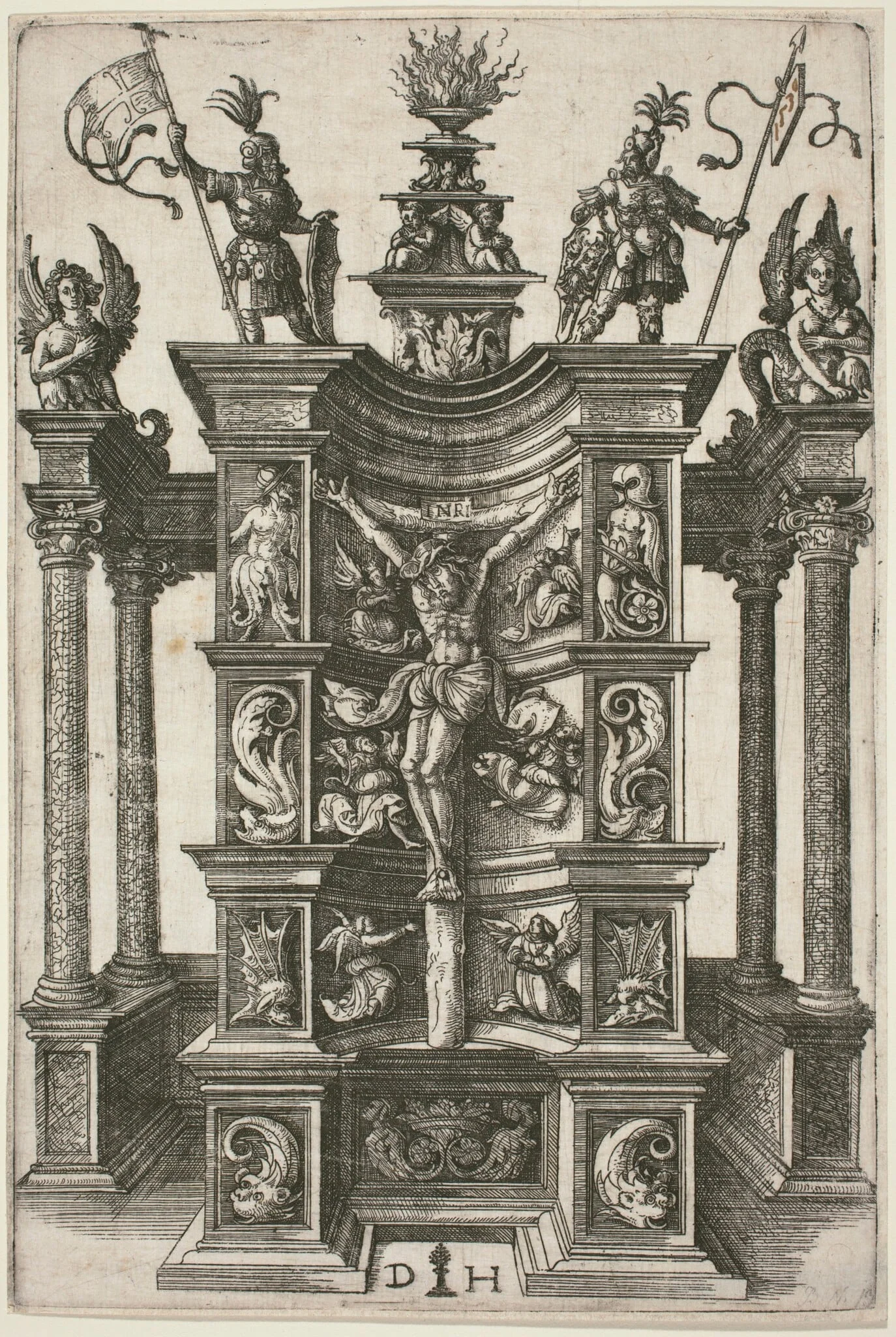 The Crucified Christ in a Decorated Niche