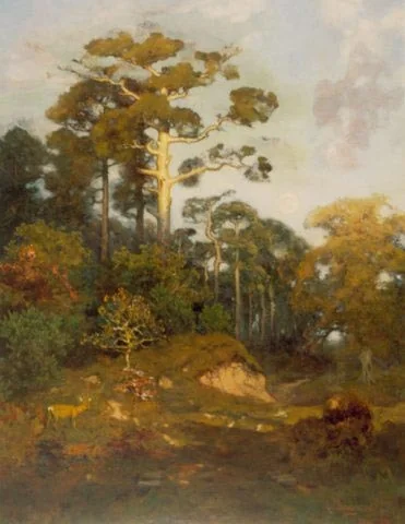 Landscape, by Ludomir Benedyktowicz, oil, 1894