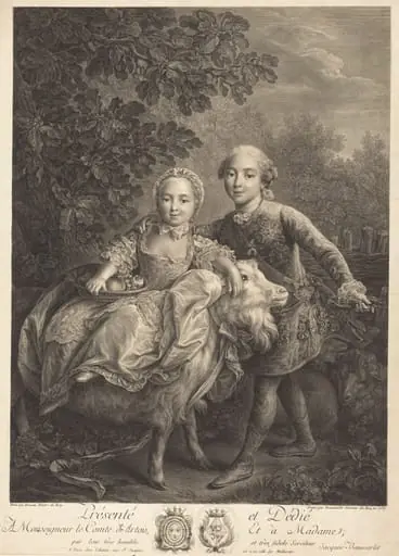 The Comte d'Artois and His Sister Mademoiselle Clotilde
