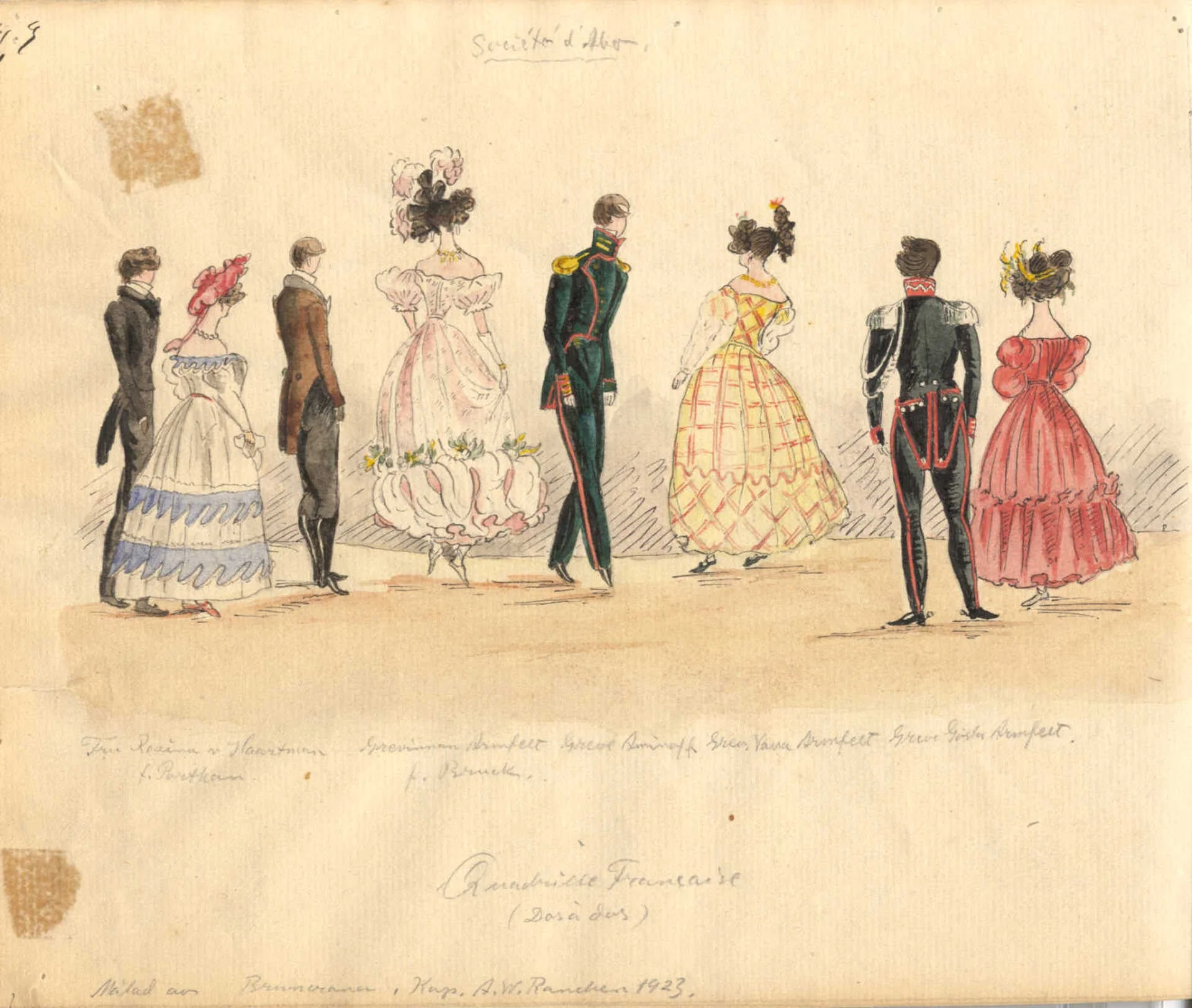 Quadrille Francaise, by August Erik Mannerheim