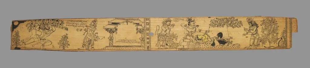 The Monkeys and Bears Fight Ravana and His Demons (verso), from a Romance of Chandrabhanu and Lavanyavati of Upendra Bhanja (Indian, died 1740)