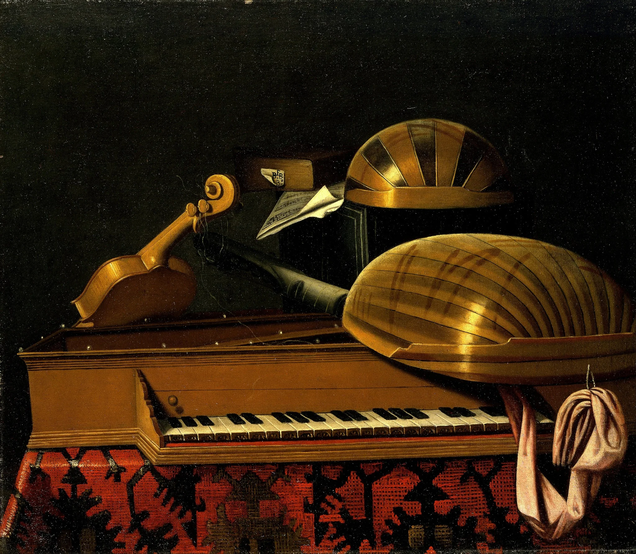 Still Life with Musical Instruments and Books