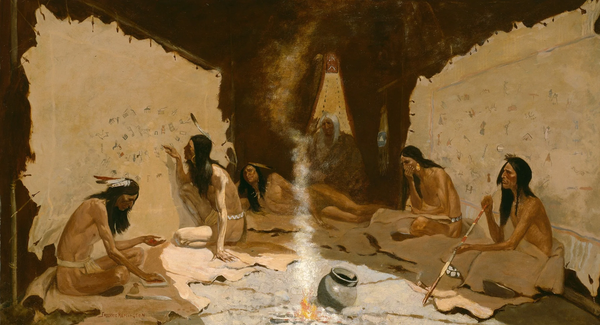 Historians of the Tribe, by Frederic Remington, oil, 1896