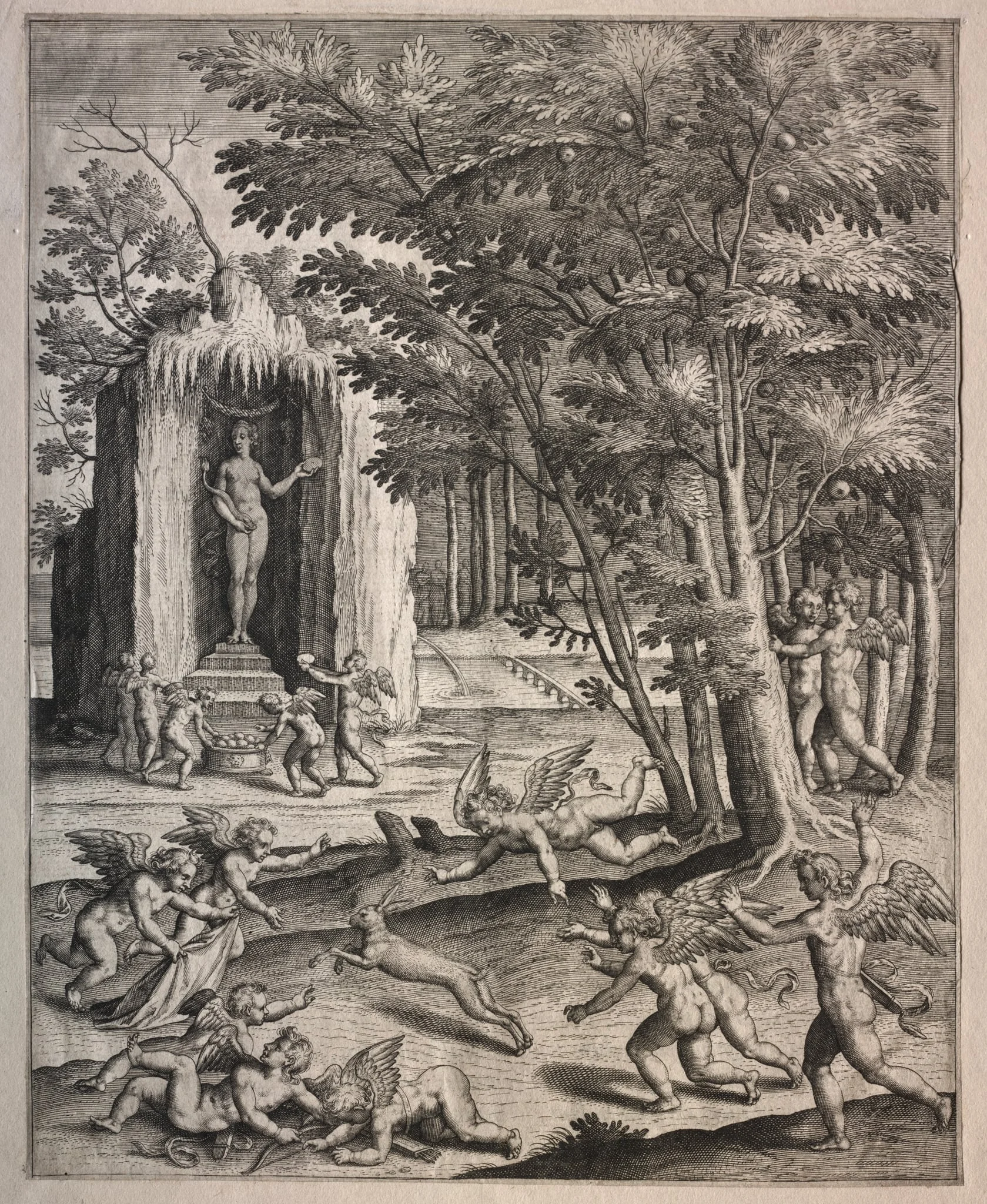 Cupids at Play, by Hieronymus Wierix, 1550