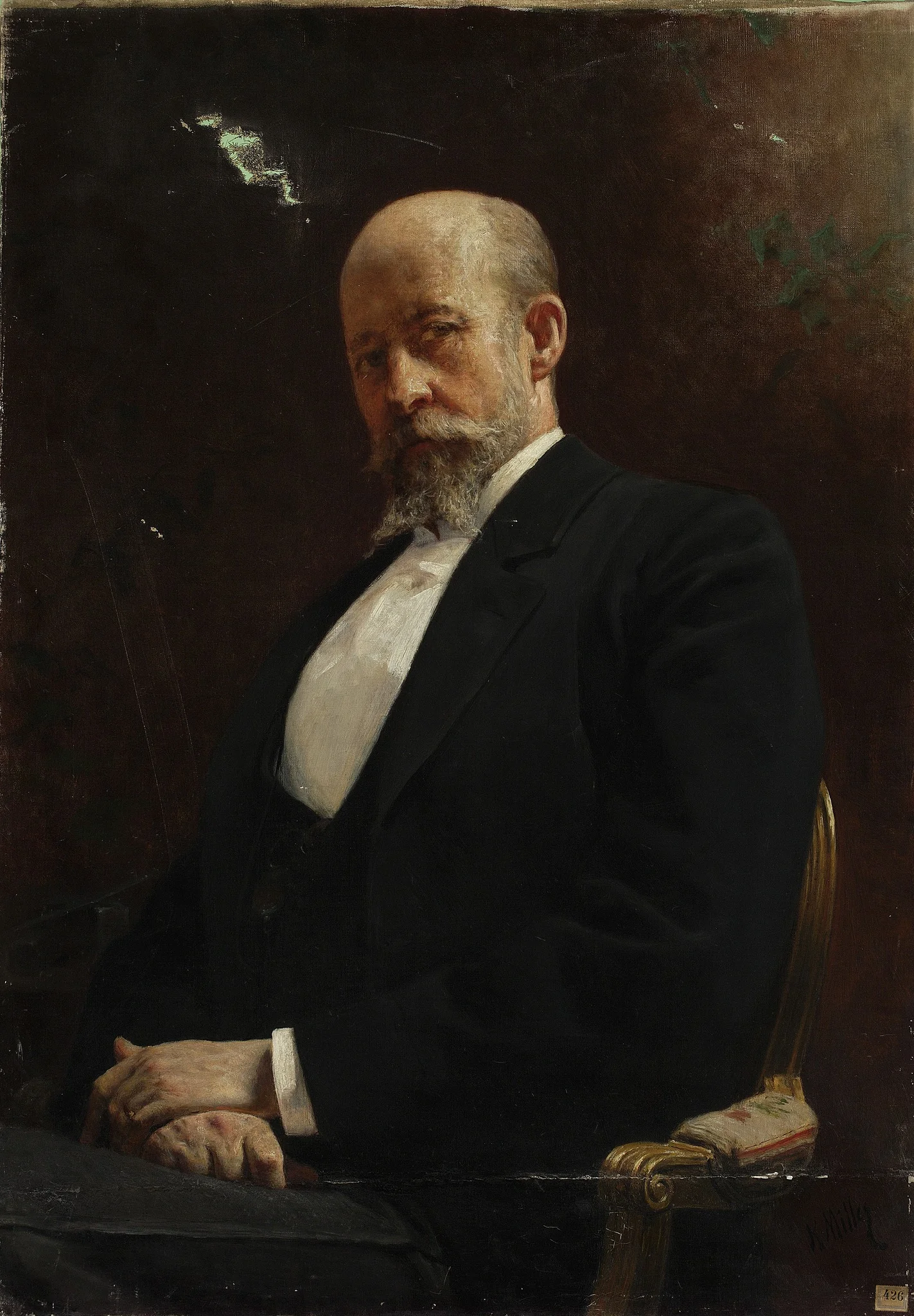Portrait of Teodor Rygier, sculptor, by Karol Miller, oil, 1885