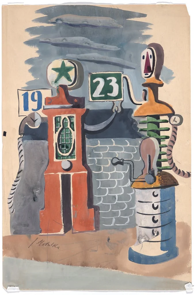 Untitled, by Jan Matulka, gouache, 1934