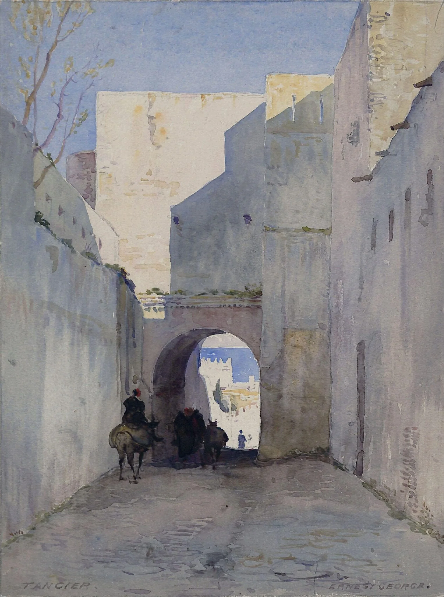 A Street at Tangier, by Ernest George, watercolor, 1894