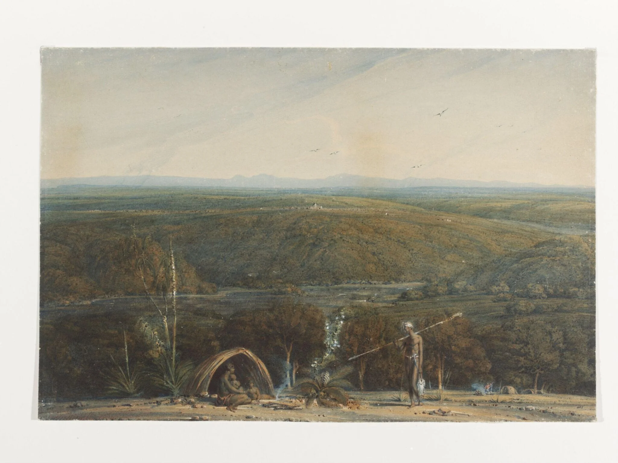 Port Jackson, Sydney, by William Westall, watercolor, 1804