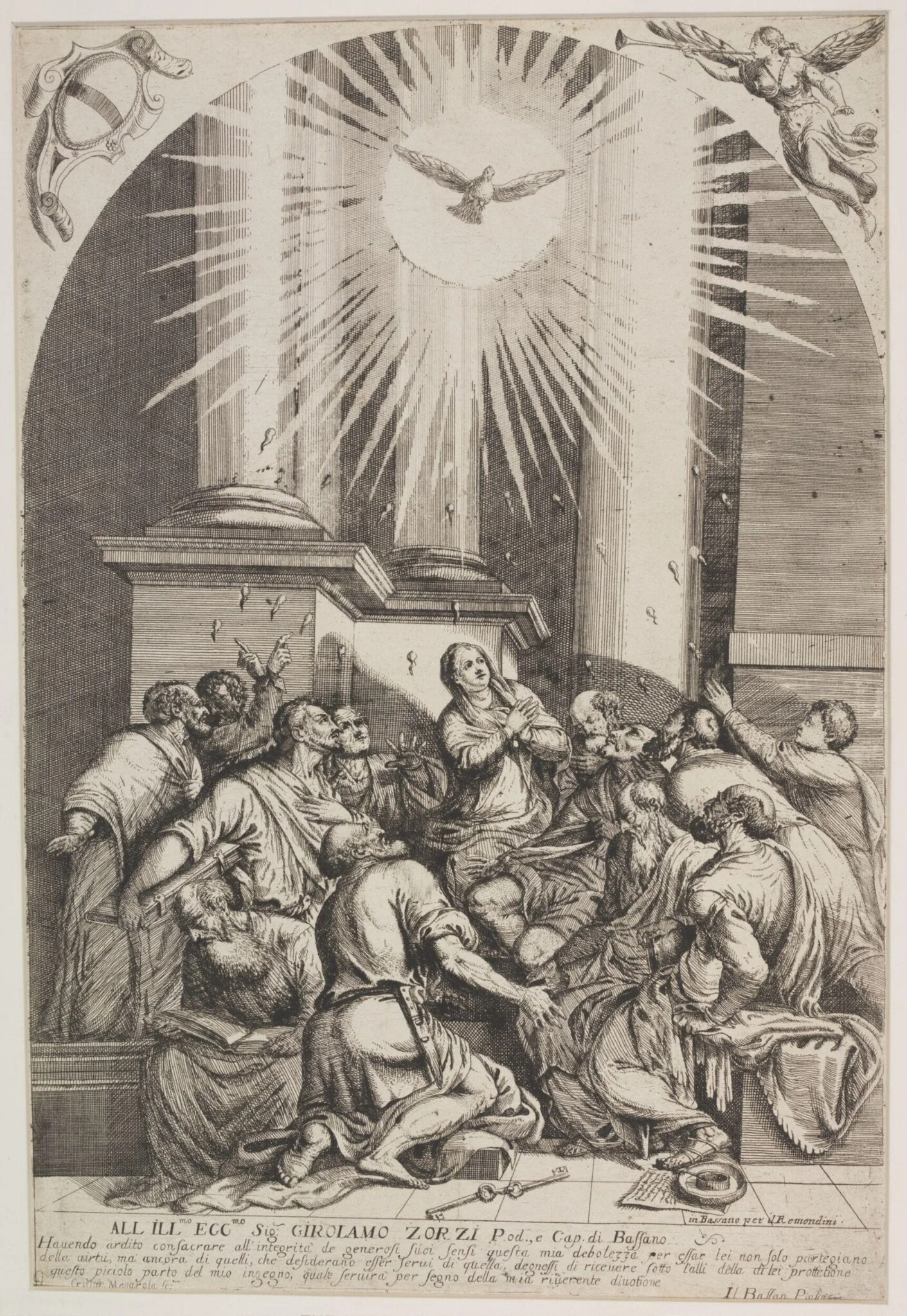 The Descent of the Holy Spirit, by Crestano Menarola, 1650