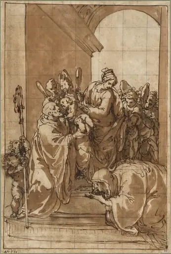 Madonna and Child with Angels, Saint Benedict, and Saint Scholastica