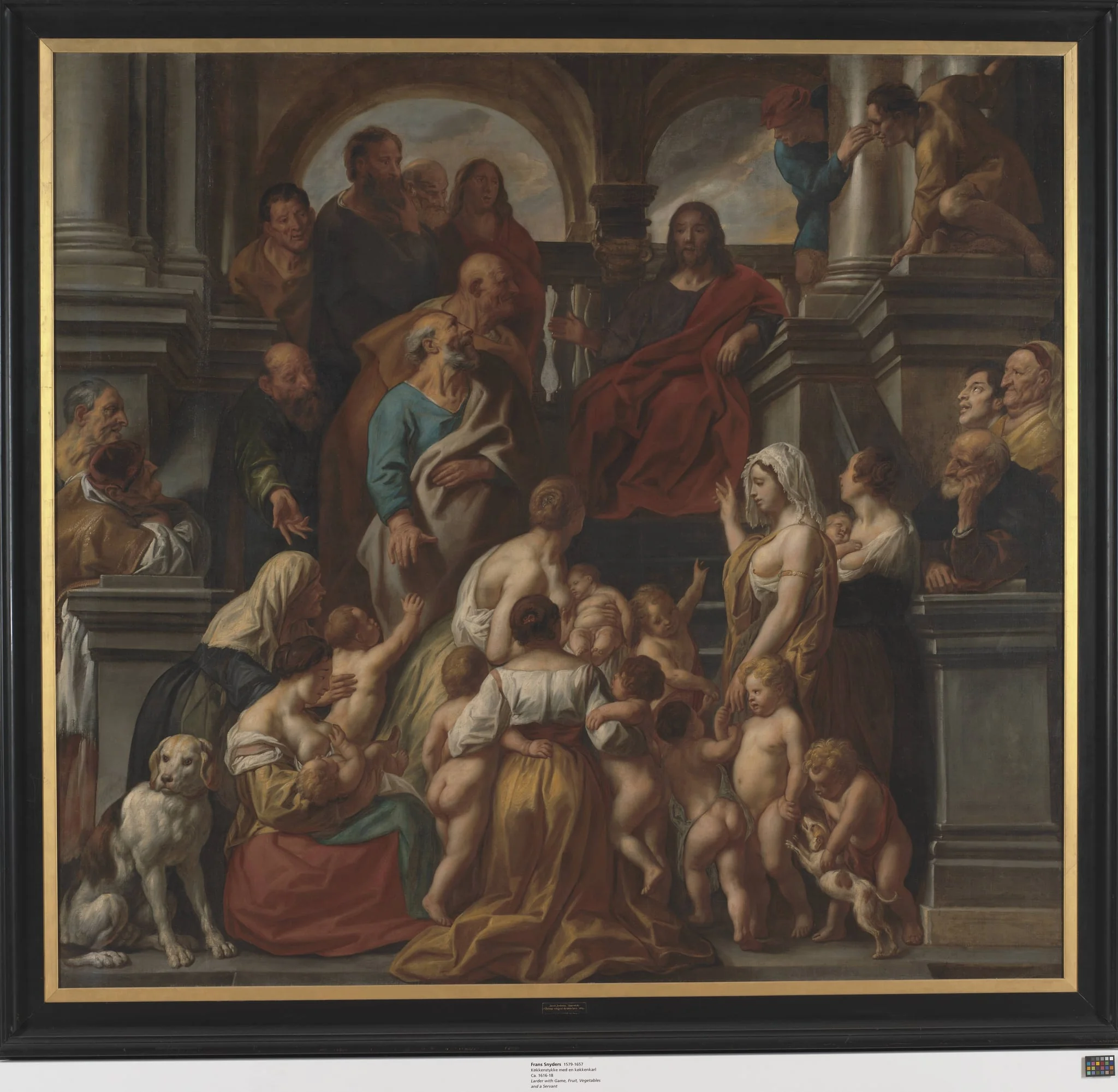 Christ blessing little Children. Suffer Little Children to Come unto me, by Unknown, 1664