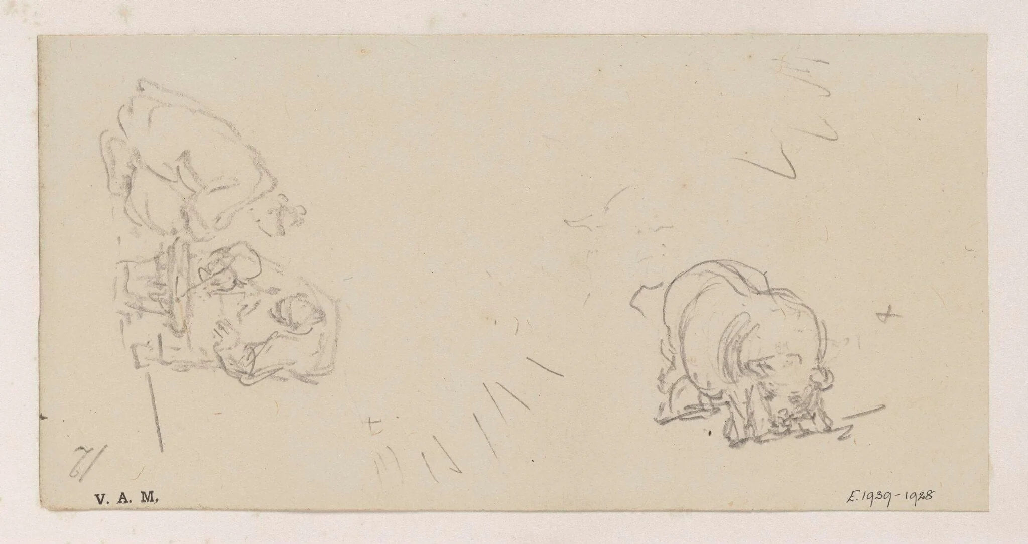 Figures at a stove, and a pig, by George Chinnery, 19