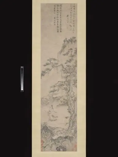 明　杜堇　陶淵明賞菊圖　軸|Tao Yuanming enjoying chrysanthemums