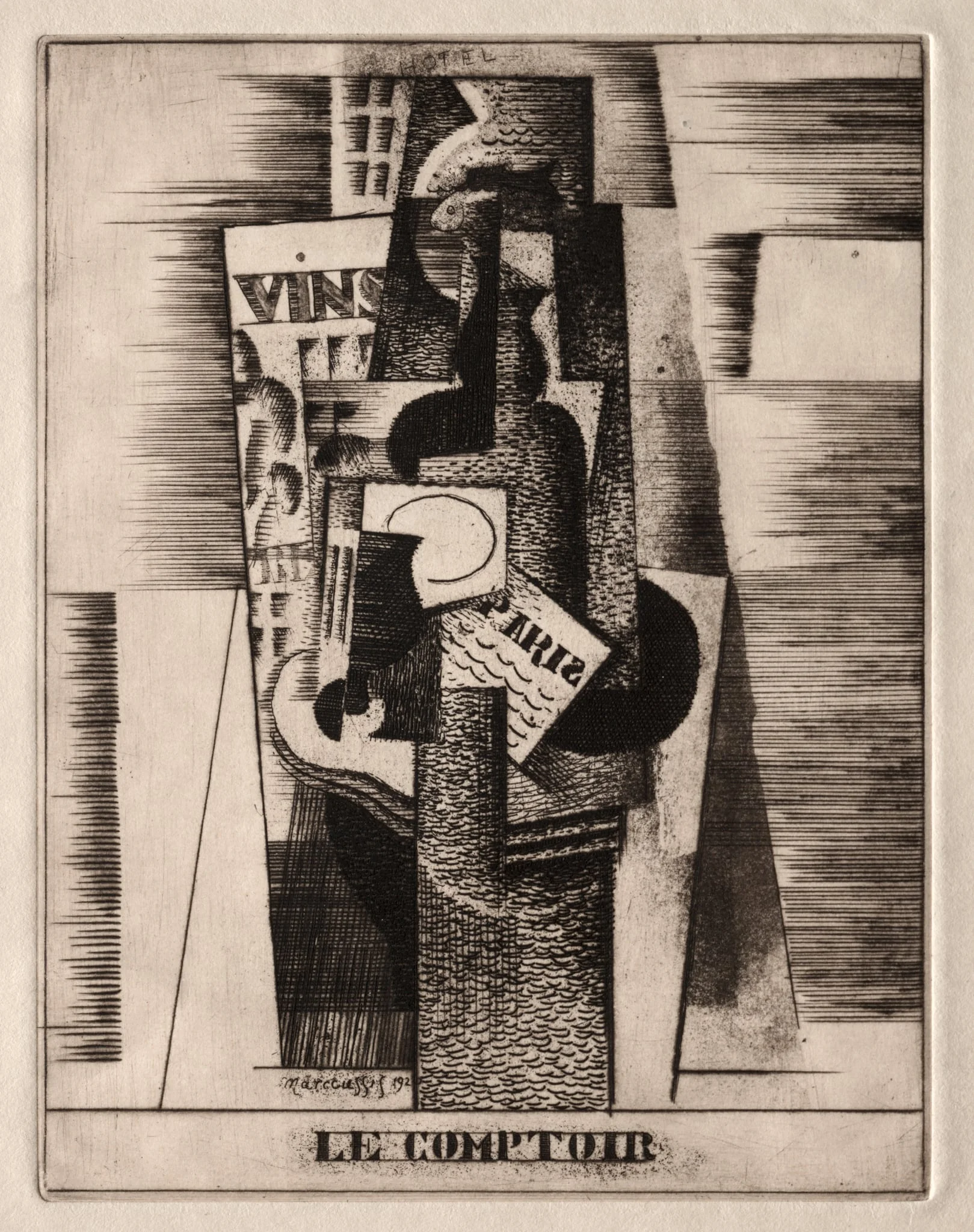 The Bar, by Louis Marcoussis, 1920