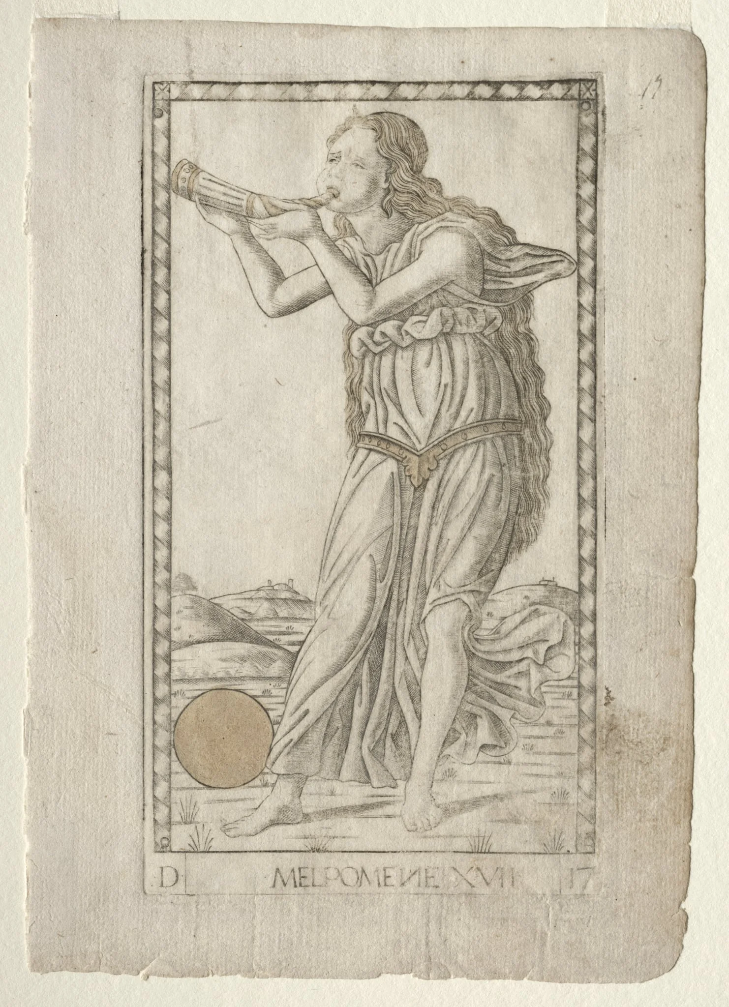 Melpomene (tragedy) (from the Tarocchi series D:  Apollo and the Muses, #17)
