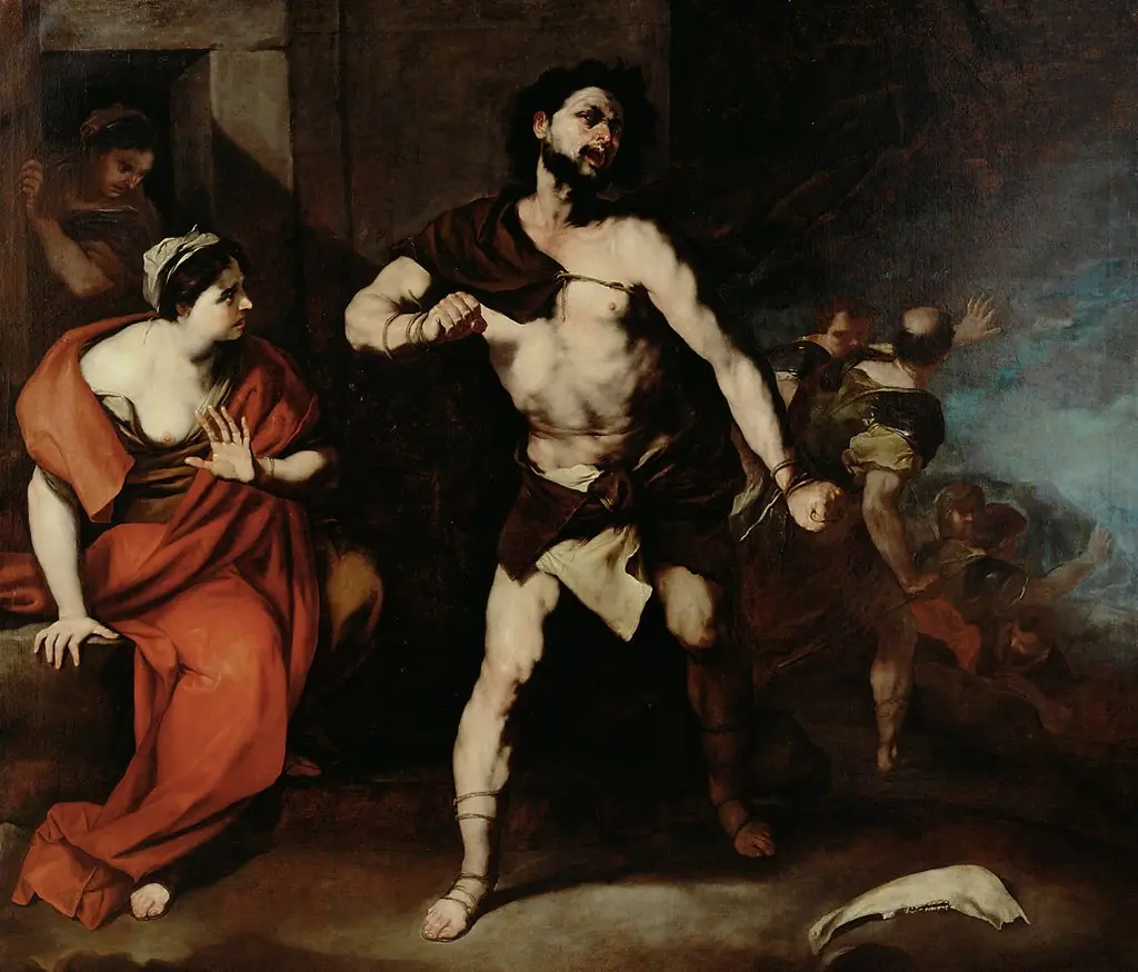 Samson breaks his fetters