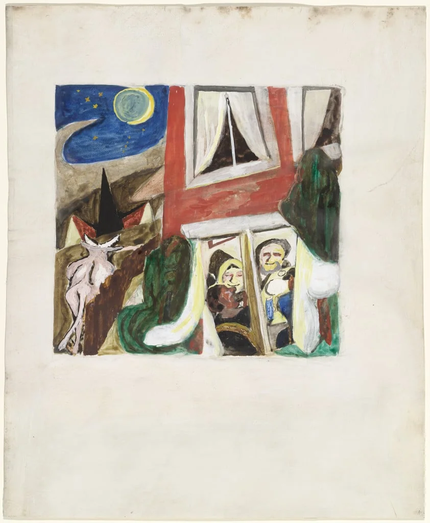 Untitled, by Max Beckmann, watercolor, 1918