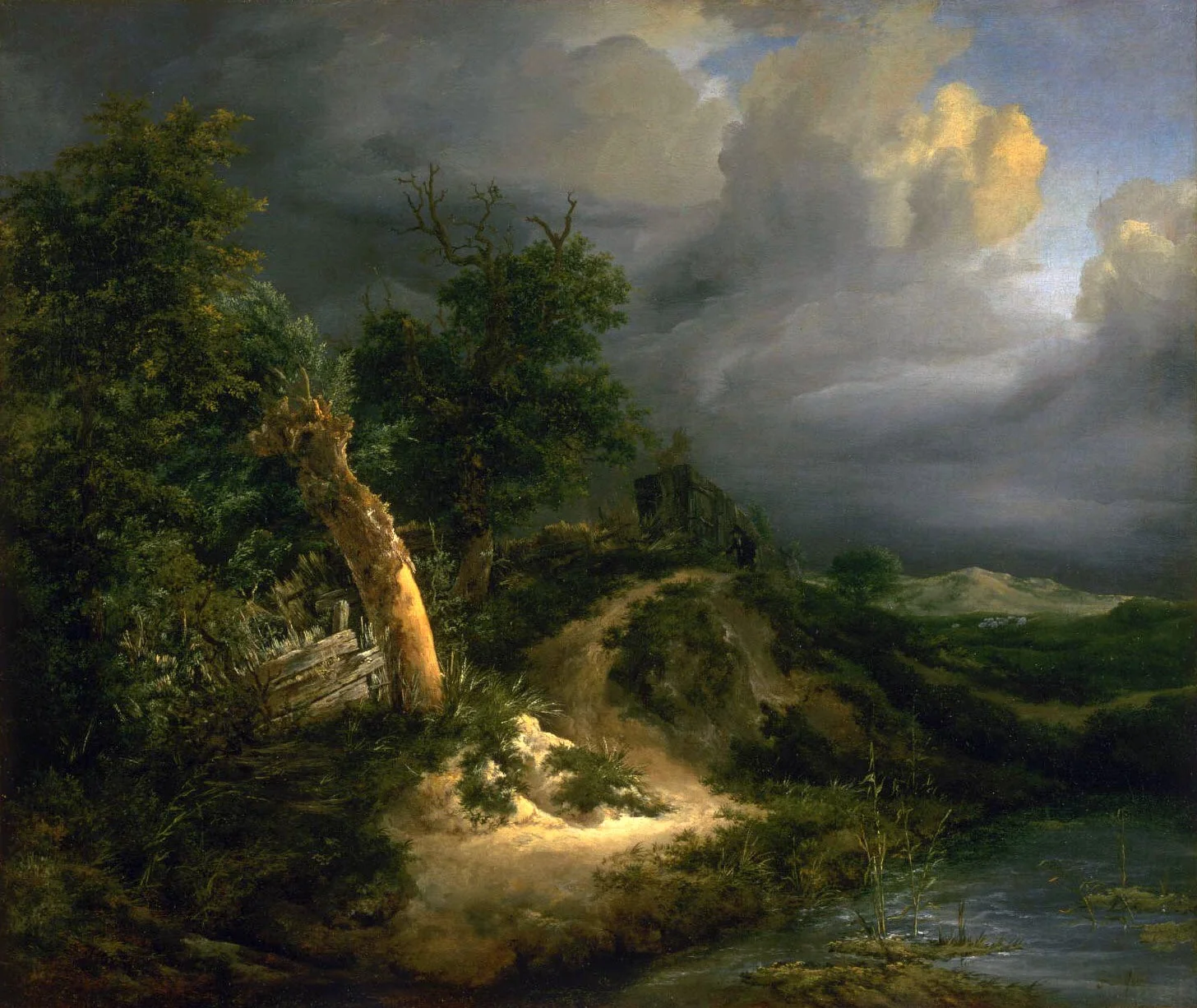 Storm on the Dunes, by Jacob van Ruisdael, oil, 1648