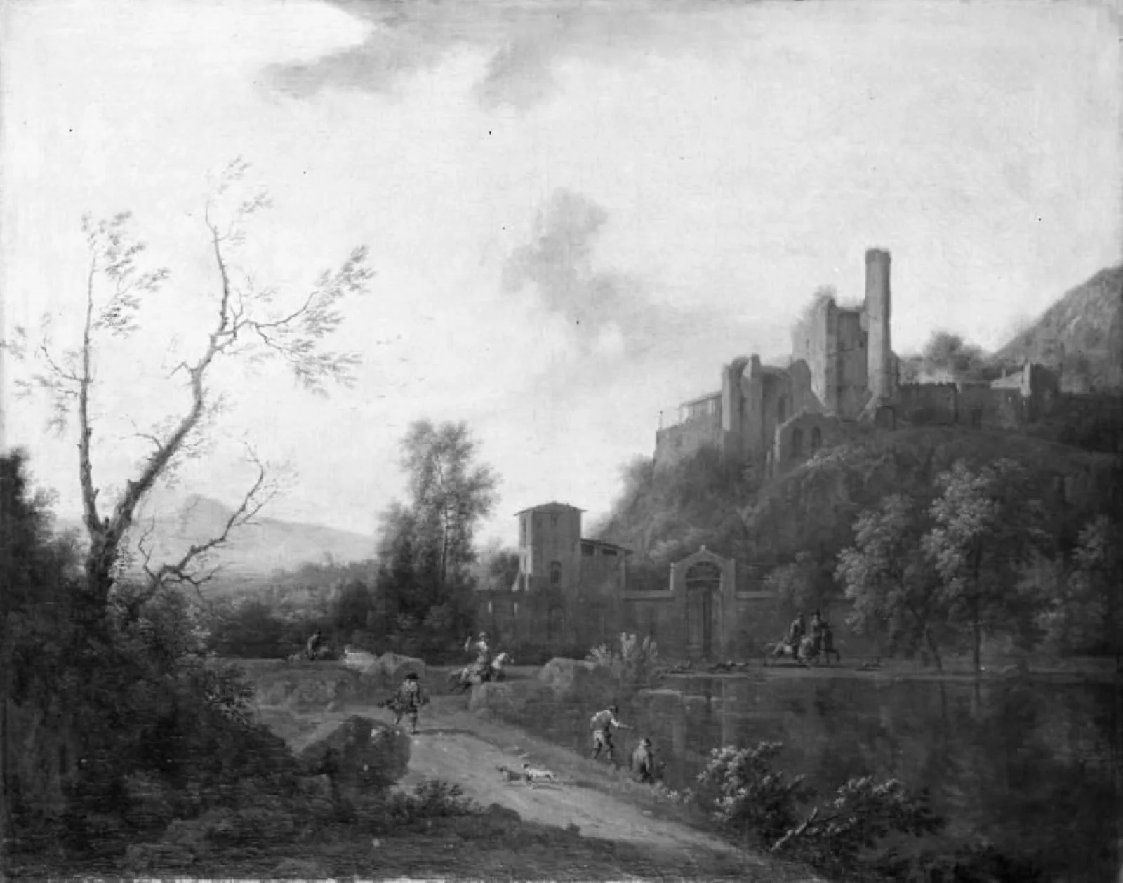 Mountain Scenery with a Castle, by Unknown, 1750
